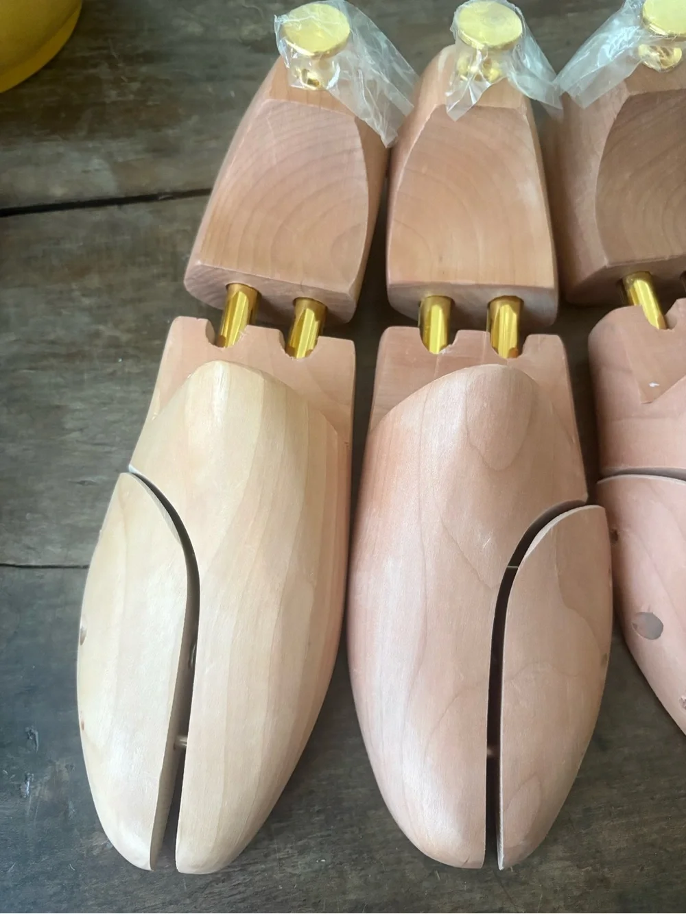 Lot of 3 pairs Shoe Trees for Men - Natural Brown 41-42